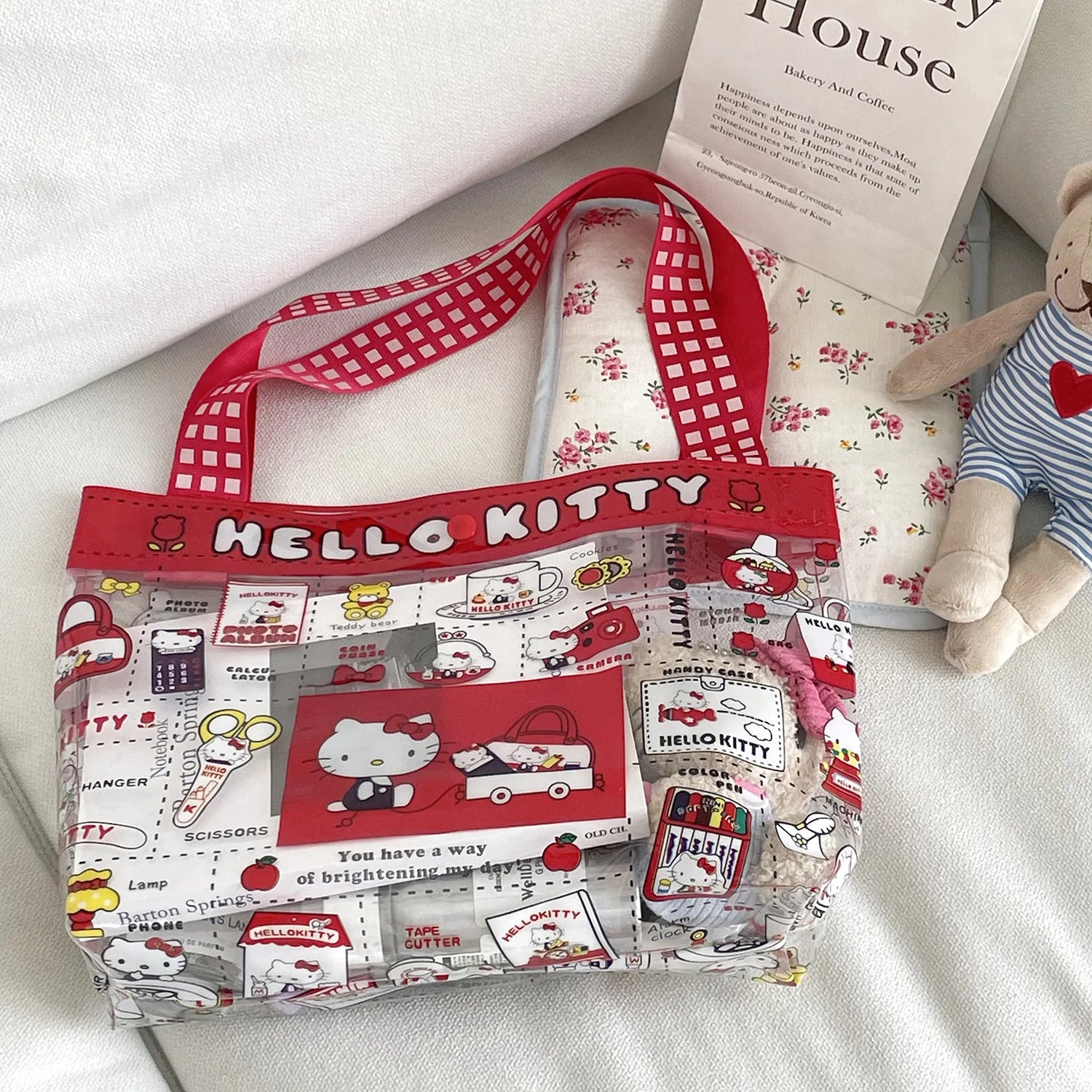 Kawaii Hello Kitty Transparent Handbag