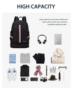 Tinyat Durable Casual Foldable Commute Schoolbags Fit 15.6 Inch Laptops With Multiple Pockets, Large Capacity Waterproof Outdoor