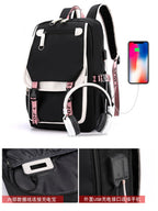 Boba Axolotl Anime School Backpack for Teenage Girls Fashiona Back To School Bookbag Mochila Bookbag with Lunch Bags ,Pencil Bag