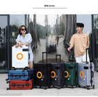Aluminum Frame Suitcase Super Silent Combination Lock Boarding Rolling Luggage Fashion New Trolley Case 20/22/24/28 Inch