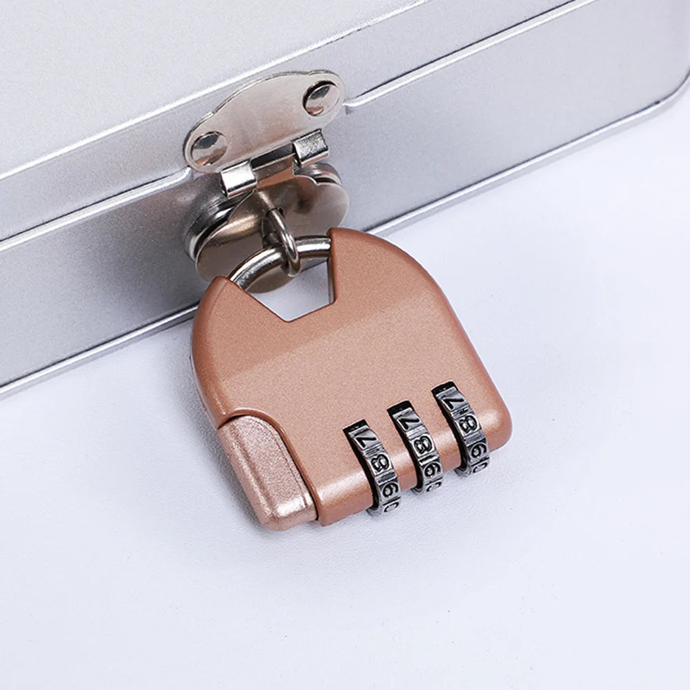 Alloy Combination Code Number Lock Padlock Luggage Lock for Zipper Bag Backpack Handbag Drawer Cabinet Luggage Lock Tools