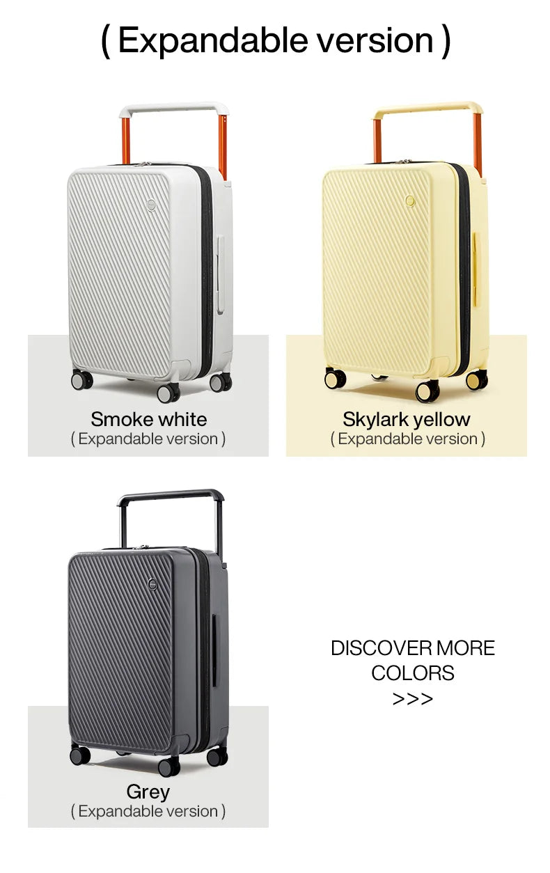 Mixi Expandable Carry On Luggage Lightweight Large Capacity Wide Handle PC Travel Suitcases Spinner Wheels TSA Lock 20 24 Inch
