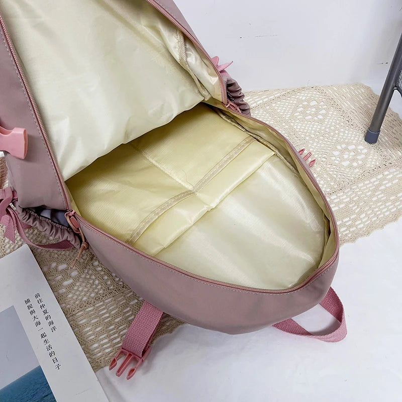 Cute Women Backpacks Waterproof Multi-Pocket Nylon School Backpack for Student Female Girls Kawaii Laptop Book Pack Mochilas