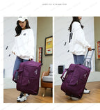 Large Capacity Trolley Bag Men's and Women's Hand Travel Bags Waterproof,lightweight,foldable Duffel Bag Multifunctional Storage