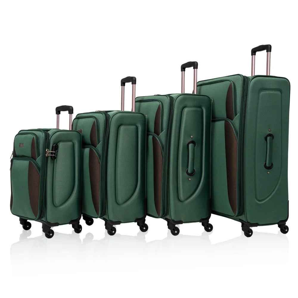 Softshell Luggage Expandable 4-Piece Set Suitcase (Lightweight)