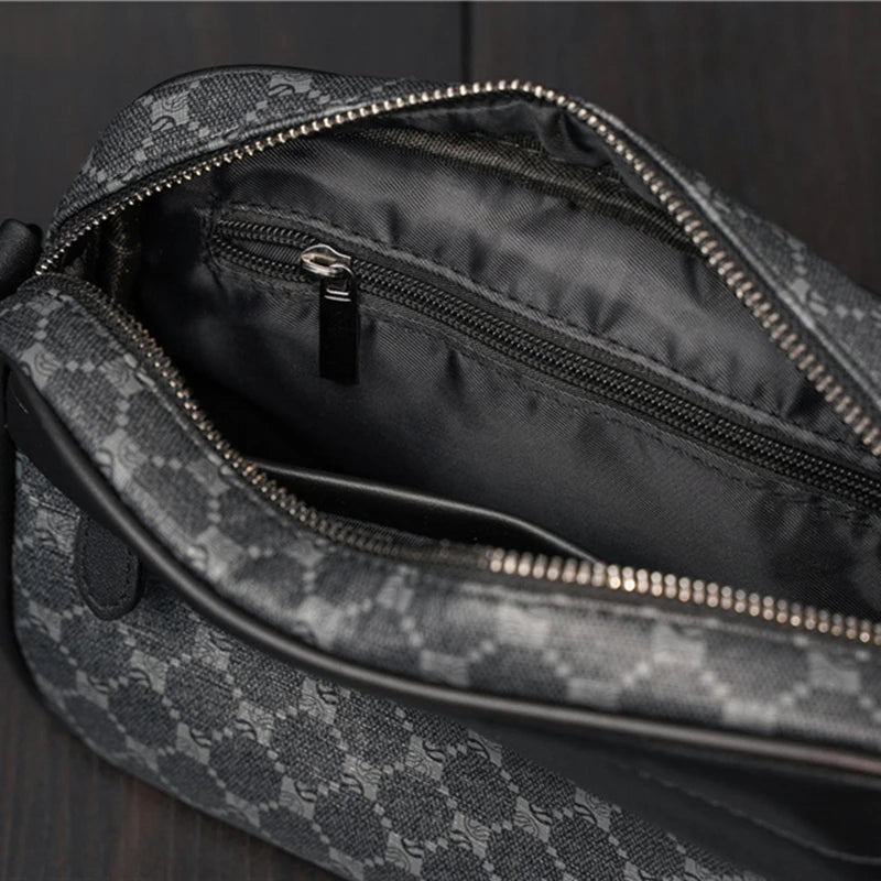 Luxury Floral Print Backpack Men Fashion Design Men's Backpacks Large-capacity Travel Bags PU Leather Backpack Male Schoolbag