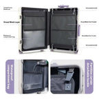 Suitcase Aluminum Frame with Colorful Silent Spinner Wheel TSA Lock Travel Trolley Case 20"Carry-on High-quality Rolling Luggage