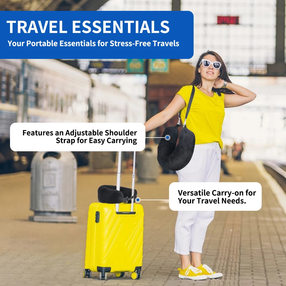 Fillable U-Shaped Travel Pillow