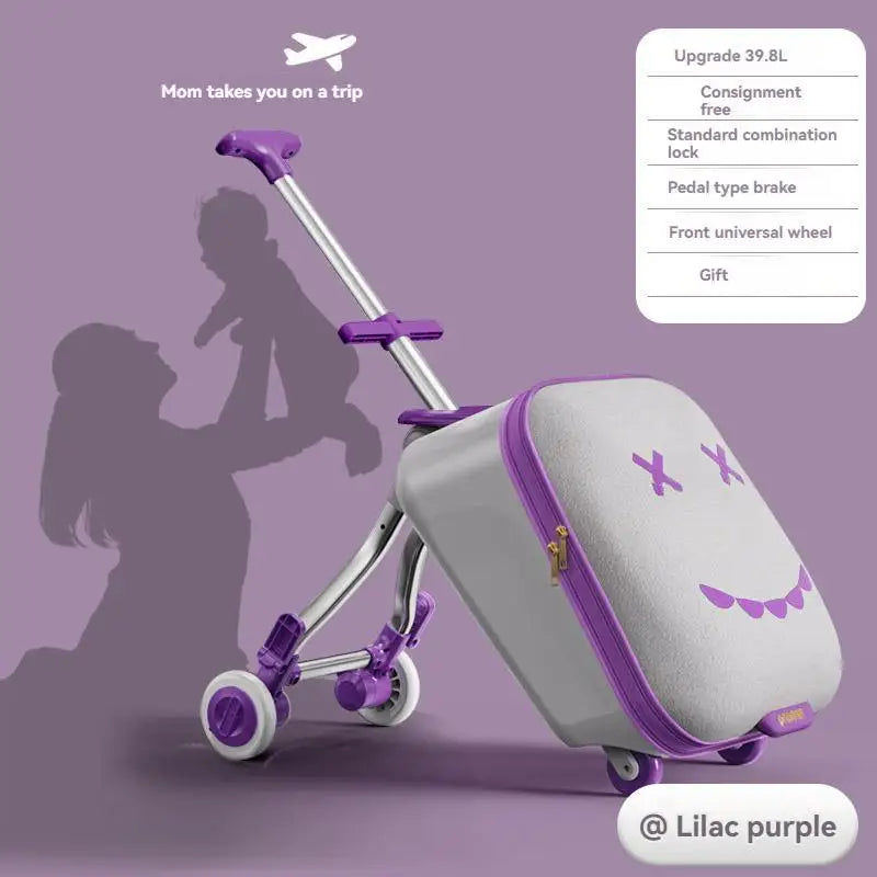 Cartoon Children's Trunk Baby Box Child Rideable Travel Bag 20 Inch Foldable Baby Car