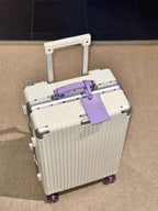 Suitcase Aluminum Frame with Colorful Silent Spinner Wheel TSA Lock Travel Trolley Case 20"Carry-on High-quality Rolling Luggage