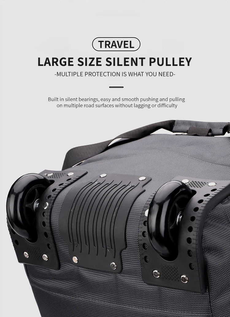 Travel Bag, Large Capacity Handbag, Portable Outdoor Carry-On Luggage, Wheeled Travel Bag, Convenient and Practical Unisex Travel Bag