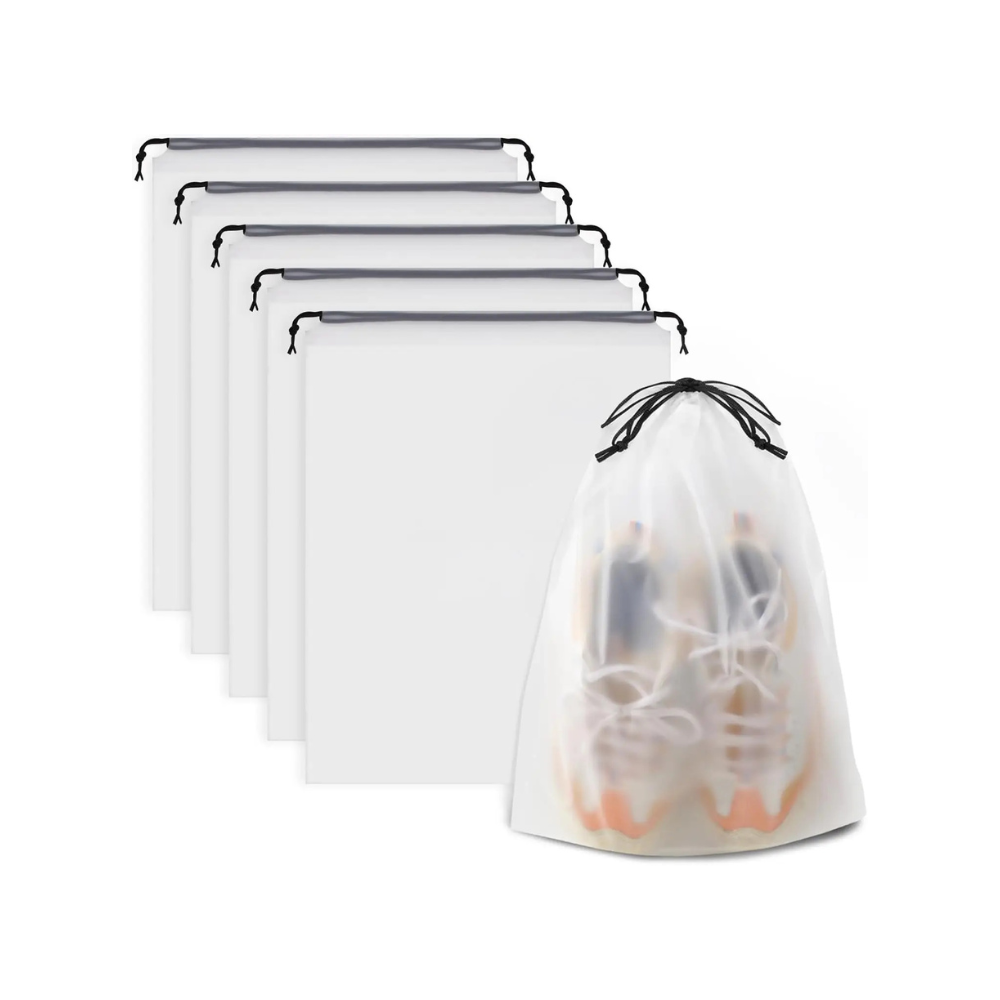Clear Drawstring Shoe Bags (5PCS)